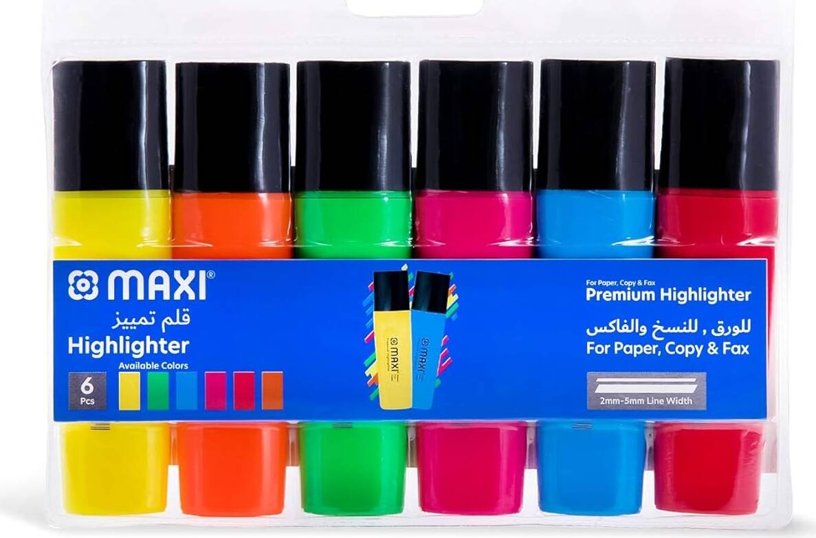 مجموعة أقلام ماكسي، 6 اقلام، 50/6