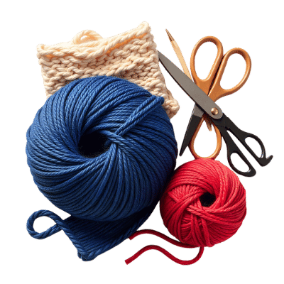 الصوف وأدوات الخياطة